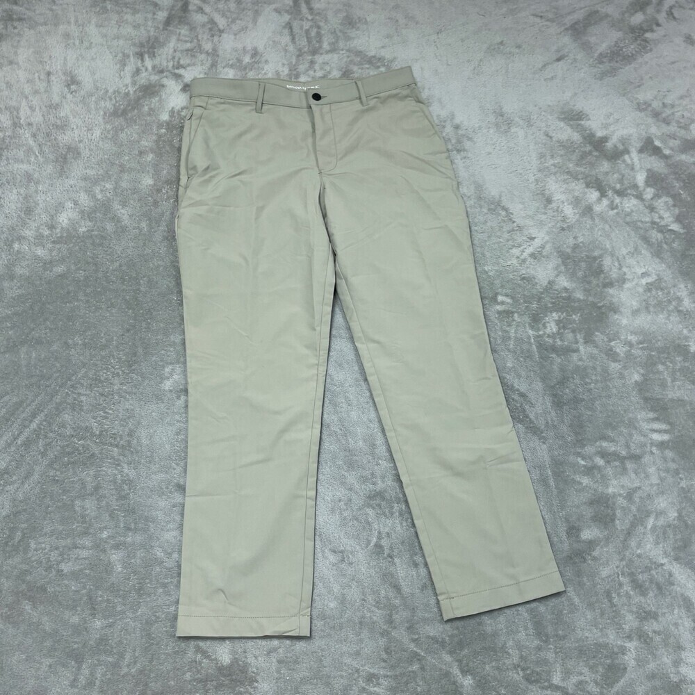 Banana Republic Mens Slim Fit Pants 34x30 London Fog Beige a1265